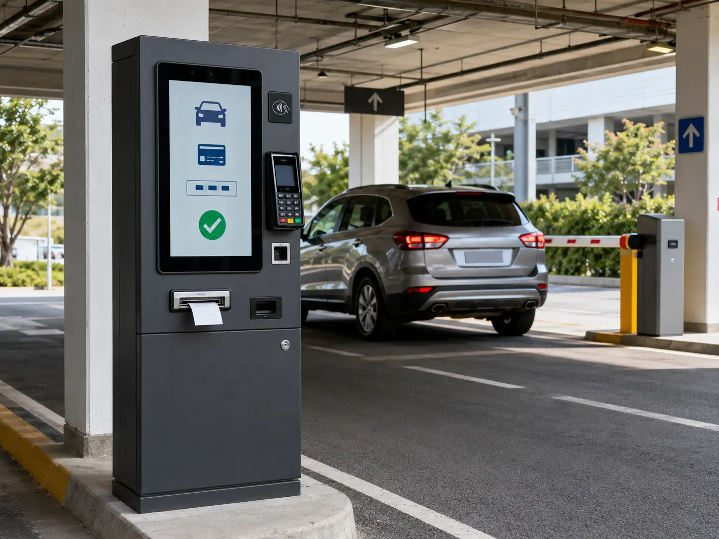 Parking payment kiosk with 80mm thermal receipt printer