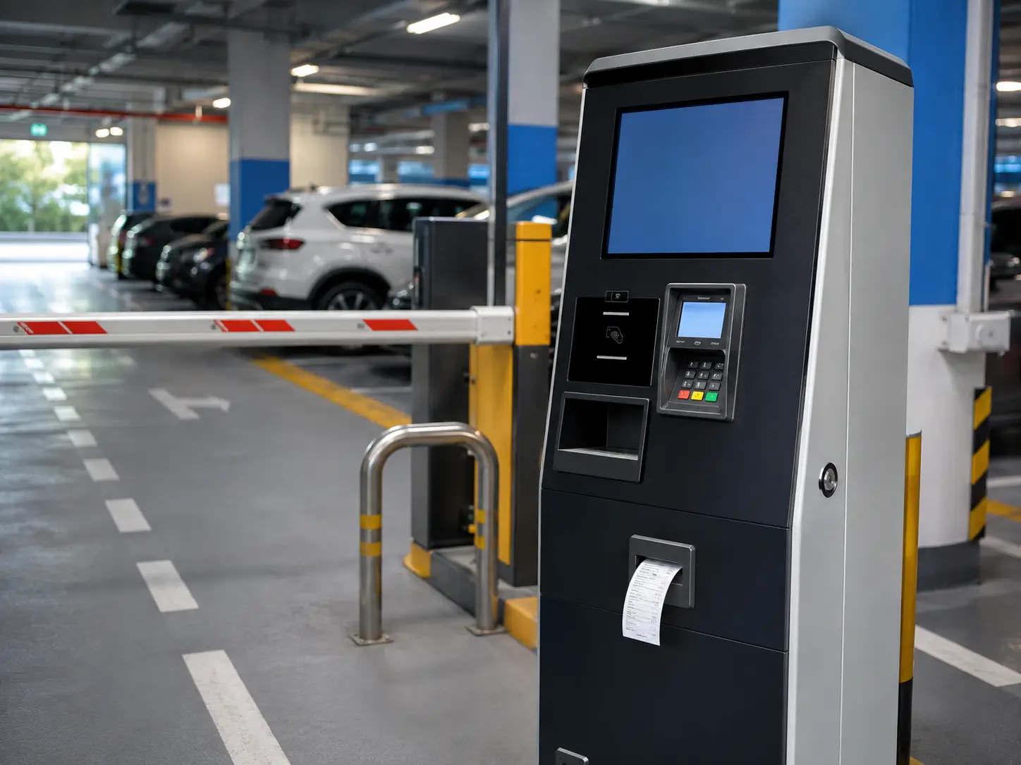 Parking payment kiosk with 80mm thermal receipt printer