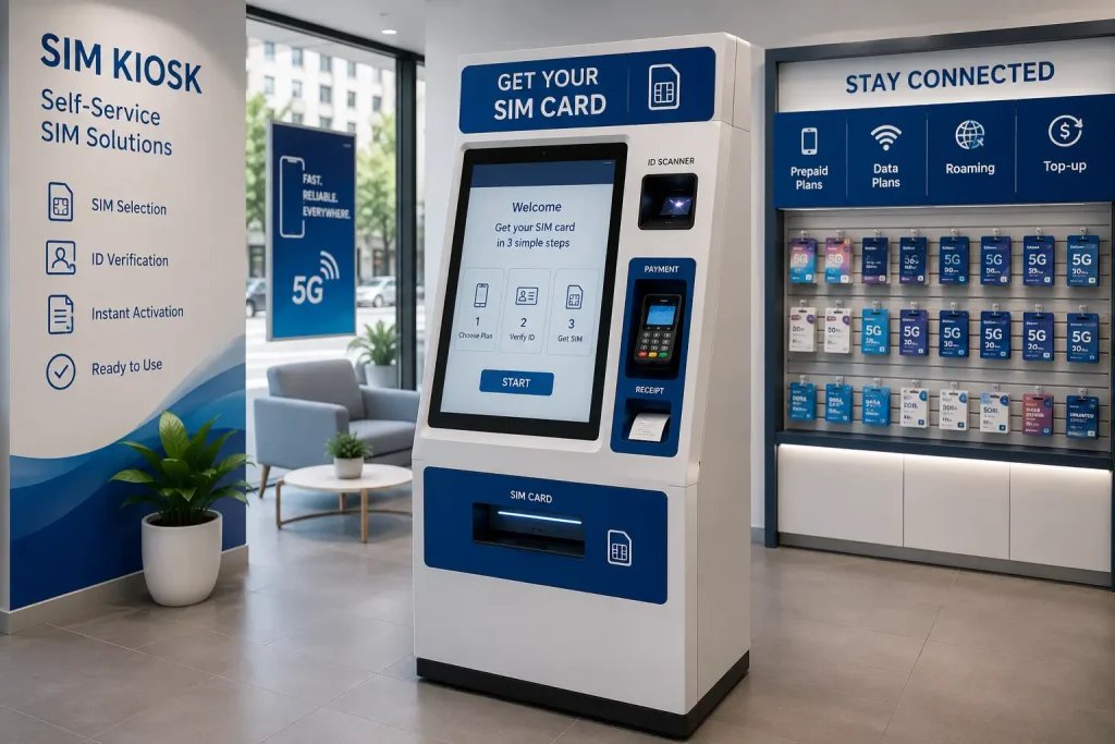 telecom sim kiosk