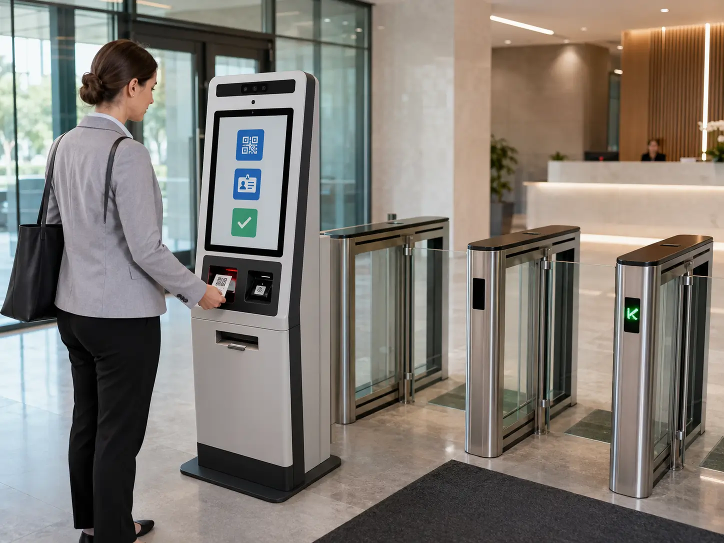 visitor management kiosk with RFID card issuing