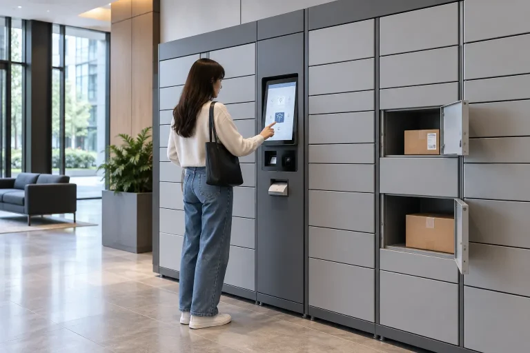 smart locker kiosk hardware for automated parcel pickup