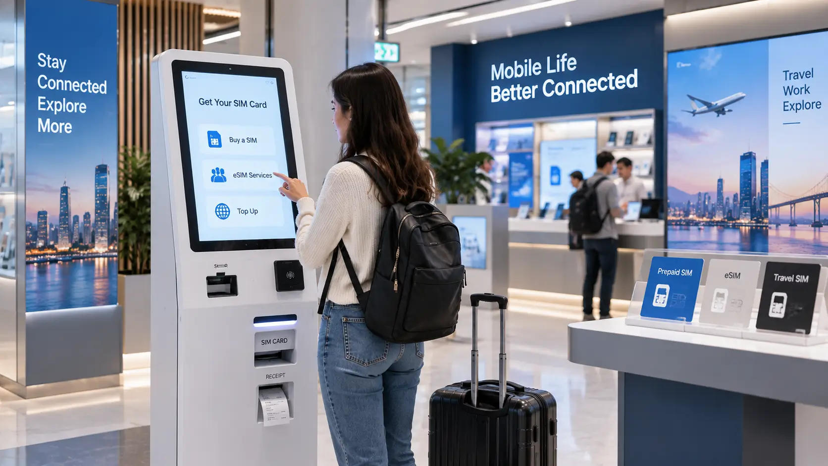 SIM kiosk hardware for self-service SIM card dispensing